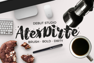 AlexDirte Font: Gritty Brush Type for Handmade Crafts